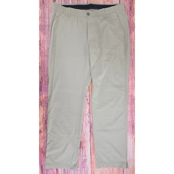 Under Armour Mens Showdown Golf Pants 38x32 Nylon/Elastane Beige - Picture 1 of 8